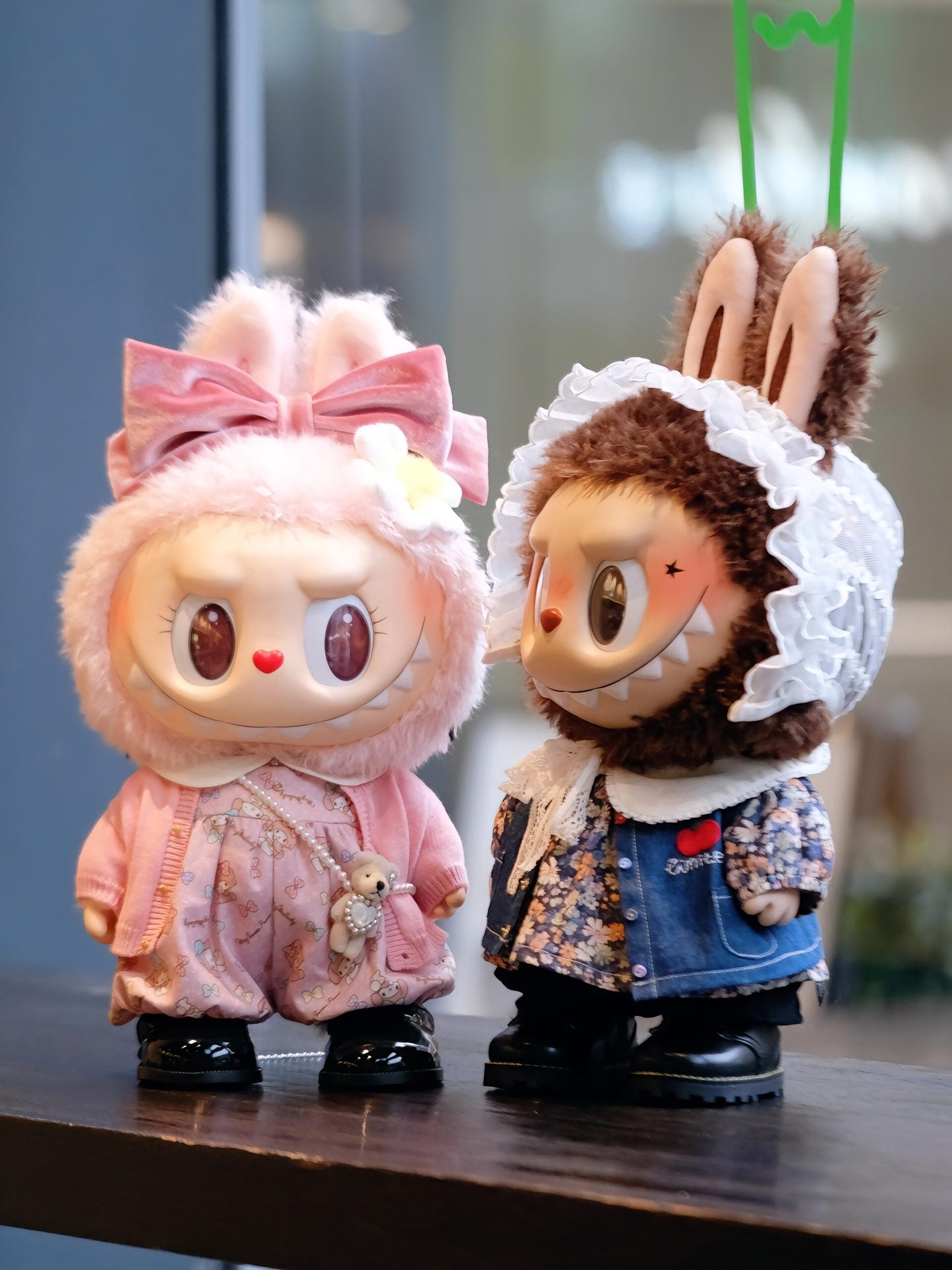 Alt ImageLabubu Punk Leather Jacket Set | Vegan Leather + Stud Decor | Rock Concert Theme Doll Fashion